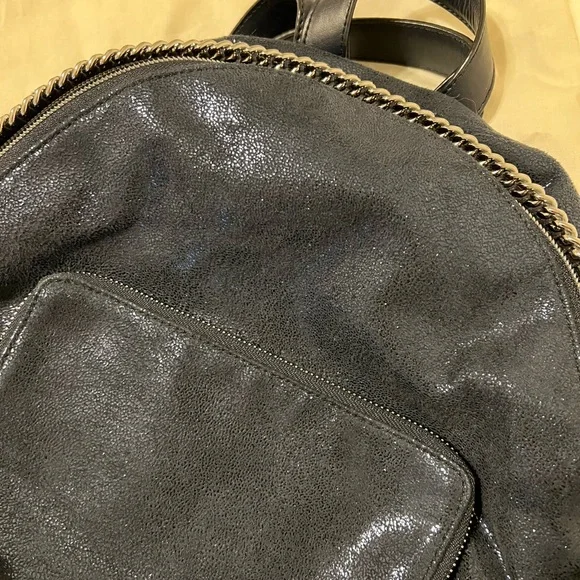 Stella McCartney Blue Falabella Backpack Bag Purse